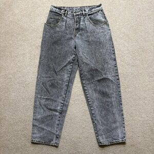 Vtg 80s Gap Jeans 32x30.5 Gray Relaxed Tapered Acid Wash Button Fly Denim Pants